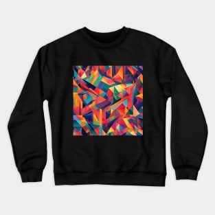 Rainbow Color Geometric Pattern Crewneck Sweatshirt